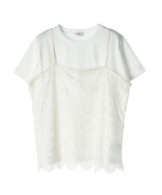 earth music&ecology ＳＥＴ２点レースキャミソール＋ＴＥＥ