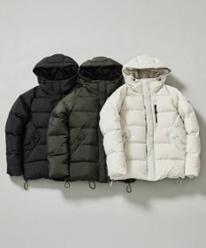 JOSEPH ABBOUD MOUNTAIN 【サステナブル/軽量/7ポケット/JAPANファブリック】ライトナイロンワッシャーアウトドア ダウンブルゾン ブラック系