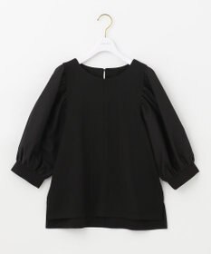 ANY SIS パフスリーブ異素材コンビ プルオーバー