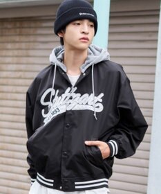 WEGO 【ユニセックス着用ITEM】2WAYフードワッペンスタジャン