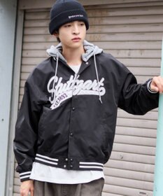 WEGO 【ユニセックス着用ITEM】2WAYフードワッペンスタジャン