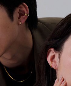 Phoebe 【金属アレルギー対応】ワンタッチメタルフープミニピアス　ゴールド/サージカルステンレス