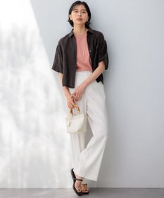 23区 S 【CLASSY.6月号掲載/洗える】リネンレーヨンストレッチ ワイドパンツ