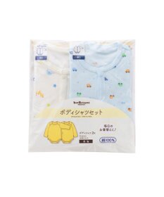 MIKI HOUSE HOT BISCUITS 【70-60cm】 長袖ボディシャツ２枚セット(前開き仕様)