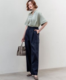 23区 【先行予約/見上愛さん着用】コットンスラブポプリン カーゴパンツ