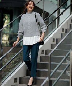 ANY SIS S 【大人百花掲載 ヨンアさん着用】シリーズ累計7万本突破！サーモ2WAYストレッチ テーパードパンツ