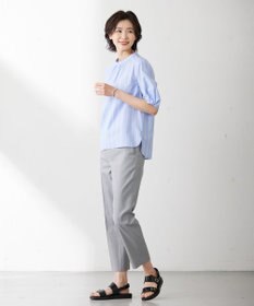 J.PRESS LADIES L 【WEB限定カラーあり・セットアップ対応・洗える・撥水・防汚】コットンFITTYシャーク テーパード パンツ