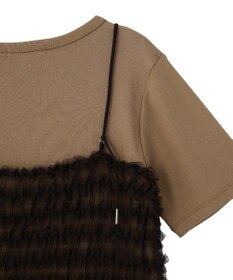 AMERICAN HOLIC 【2点セット】半袖Tシャツ＋チュールビスチェ