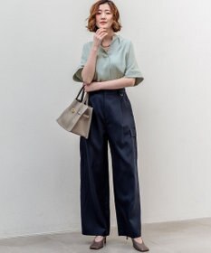 23区 【先行予約/見上愛さん着用】コットンスラブポプリン カーゴパンツ