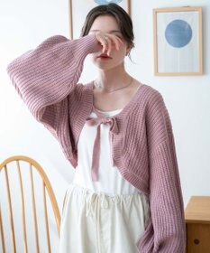 WEGO リボンニットボレロ