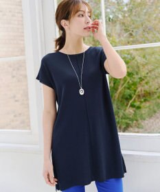 Tiaclasse 【新色追加】フレンチスリーブニットチュニック
