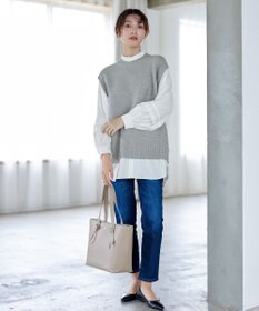 Tiaclasse L 【新色追加・2way・洗える】シャツドッキングニットベスト