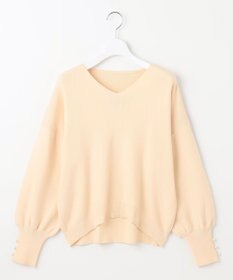 Feroux 【洗える】Vネック プルオーバー ニット