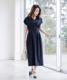 Tiaclasse 【洗える】ハイストレッチジョーゼットワンピース