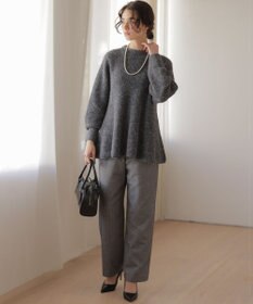 組曲 L へアリーヤーン フレア ニット