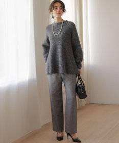 組曲 L へアリーヤーン フレア ニット