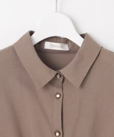 Feroux 刺繍入りシャツ ワンピース
