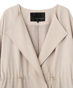 YECCA VECCA ノーカラーラペルロングコート