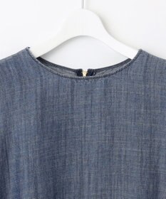 自由区 【洗える・XSサイズあり】テンセルリネンデニム  ブラウス