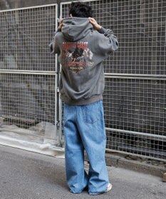 WEGO 【ユニセックス着用ITEM】ピグメントグラフィックプルパーカー