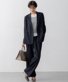 23区 【洗える】シルキーレーヨンワイドリブ ニット