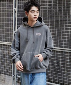 WEGO 【ユニセックス着用ITEM】ピグメントグラフィックプルパーカー