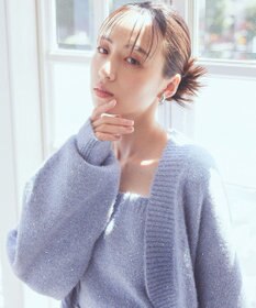 earth music&ecology ＳＥＴ２点スパンコールニットボレロ×タンク