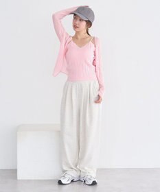 earth music&ecology レースリブキャミソール