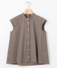 組曲 L エンブロイダリーレースノースリーブ ブラウス