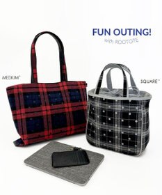 ROOTOTE 1344【フェルト生地】LT.スクエア.ドットチェック-A