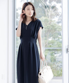 Tiaclasse 【洗える】ハイストレッチジョーゼットワンピース