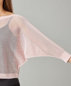 Chacott 【ノーソーイングニット】7分袖メッシュニットTシャツ