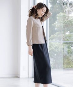 Tiaclasse 【洗える】ハイストレッチジョーゼットワンピース