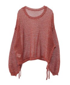 Green Parks ラメメッシュニットプルオーバー