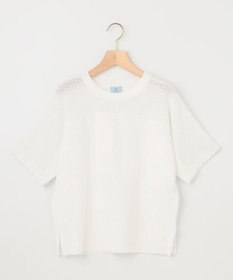 組曲 【WEB限定】メッシュ切り替えドルマン ニット