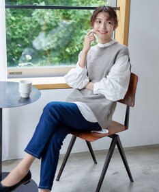 Tiaclasse L 【新色追加・2way・洗える】シャツドッキングニットベスト