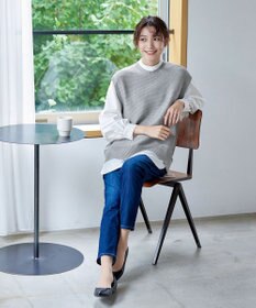 Tiaclasse L 【新色追加・2way・洗える】シャツドッキングニットベスト