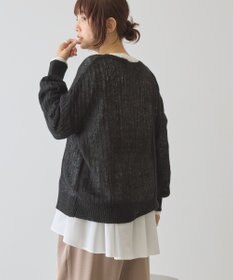 AMERICAN HOLIC モヘアタッチルーズ編みプルオーバー