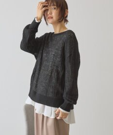 AMERICAN HOLIC モヘアタッチルーズ編みプルオーバー