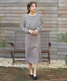 Feroux 【洗える】タックストレート スカート