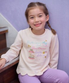 ANY KIDS 裏毛 スカラップ トレーナー