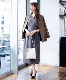 Tiaclasse 【洗える】ハイストレッチジョーゼットワンピース