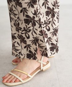 YECCA VECCA アートプリントスリットワイドパンツ