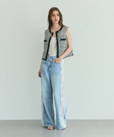 GRACE CONTINENTAL フェザーembドレス