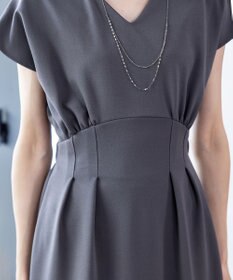 Tiaclasse 【洗える】ハイストレッチジョーゼットワンピース