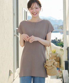 Tiaclasse 【新色追加】フレンチスリーブニットチュニック