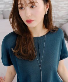 Tiaclasse 【洗える】フレンチスリーブニットチュニック