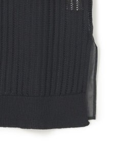 BEIGE， 【洗える】ALOE / コットンメッシュオーガンジーノースリーブニット