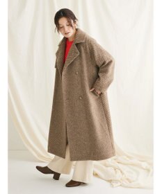 CRAFT STANDARD BOUTIQUE ウール混ガンパッチロングコート