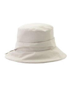 MOONBAT 【遮光100％・遮熱】FURLA(フルラ)リボン巻きダウン ハット 帽子 ロゴチャーム サイズ調整 撥水性